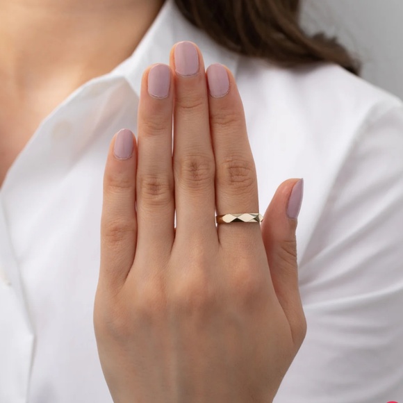 ZOE LEV 14k yellow gold disco ring - Picture 5 of 5